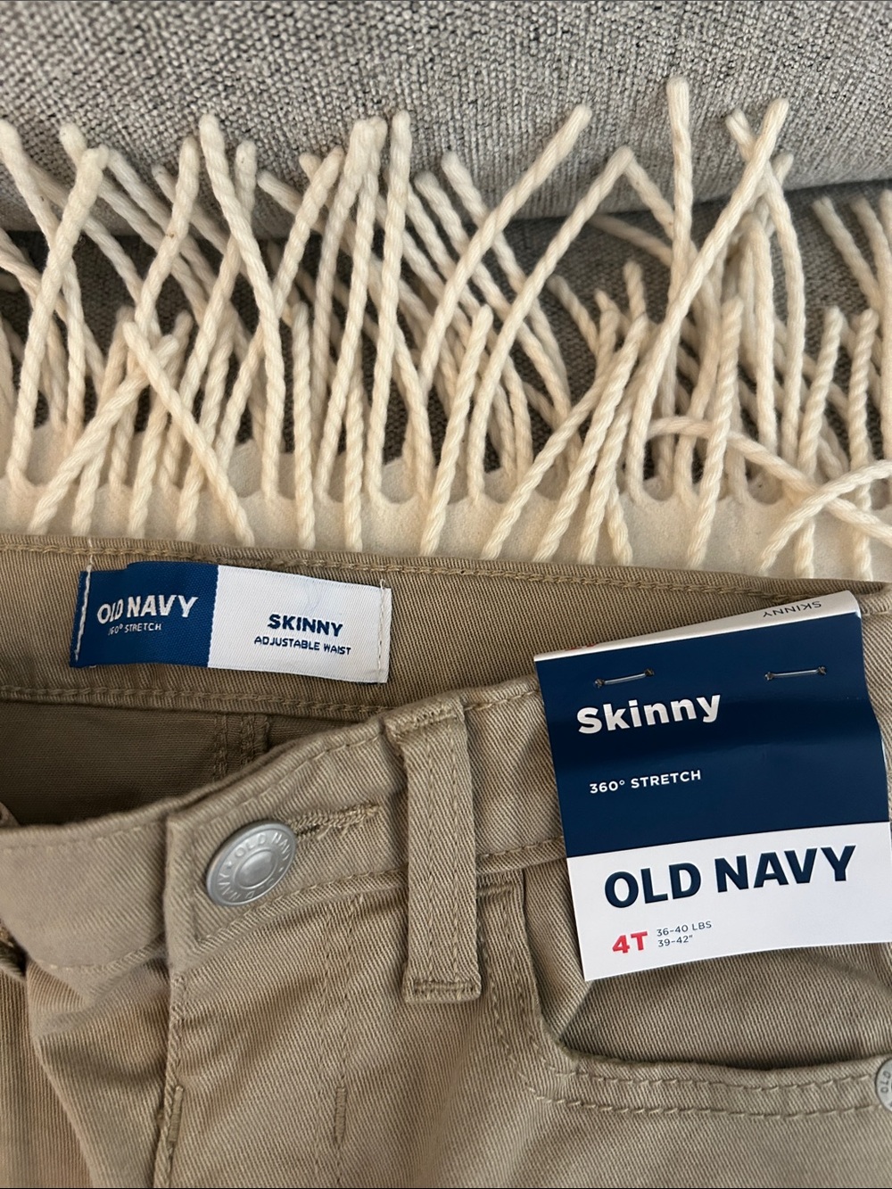 Old Navy Boys Skinny Pants - Khaki Tan - Picture 2 of 4